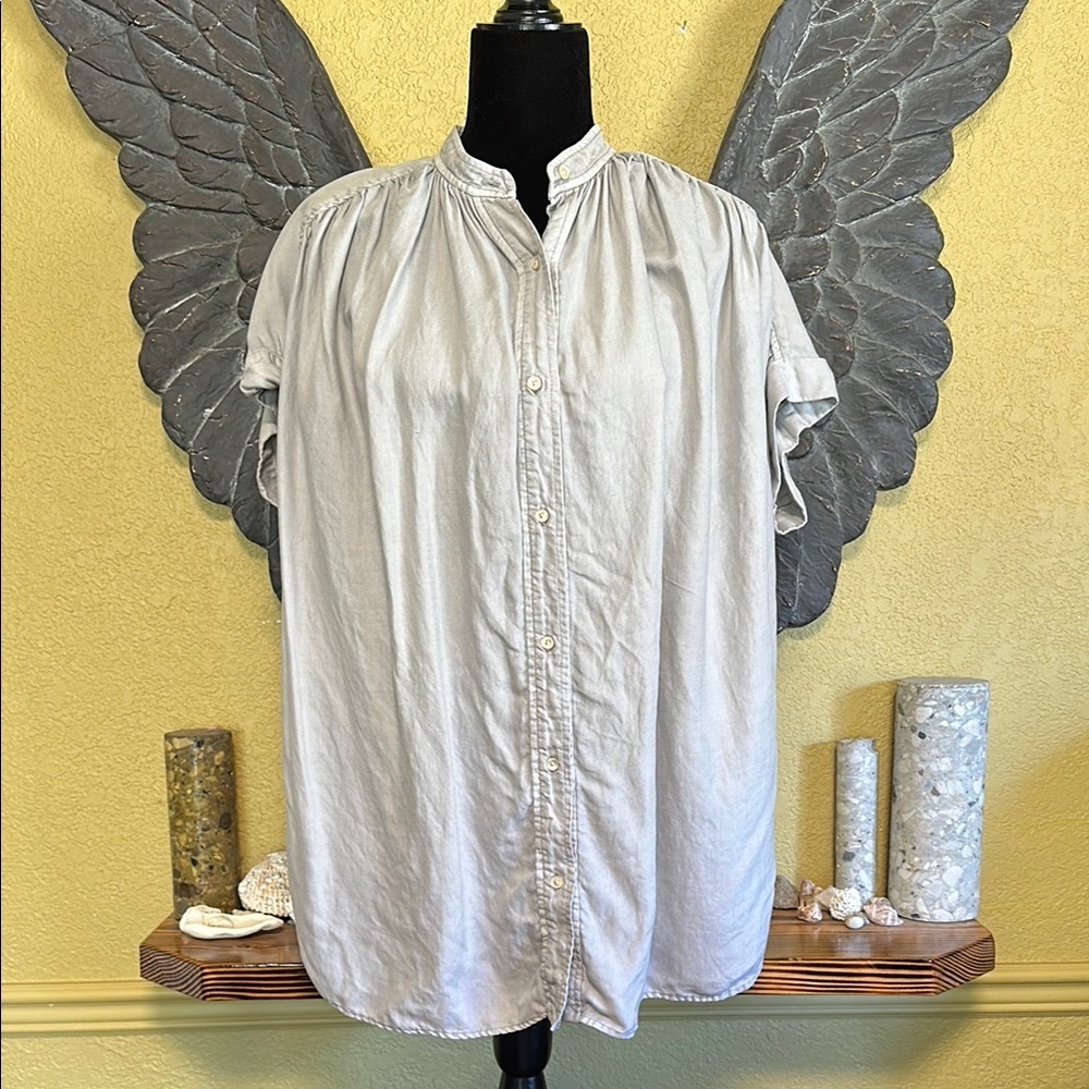 Wilfred Oversized Gray Button-Up Shirt